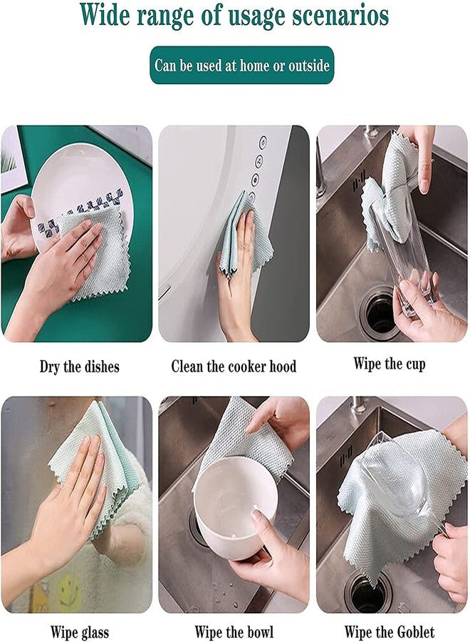 Trifecta Microfiber Glass Cleaning Cloth,5 Pack Fish Scale Streak Free Miracle Cleaning Cloth,Lint Free Cloth for Kitchen,Mirror,Car,Stainless Steel,Magic Shiny Wipes Cleaner Rags (Size -16"×12") - Image 3